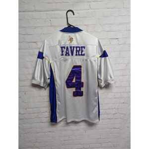 MN Vikings 4 Brett Farve Jersey Sz 50 Sewn Stitch Reebok On Field White 154